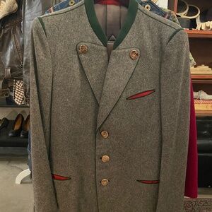 Wool Blend with Elkhorn Bone Buttons 1940s Jacket and Pants by Knagge & Peitz